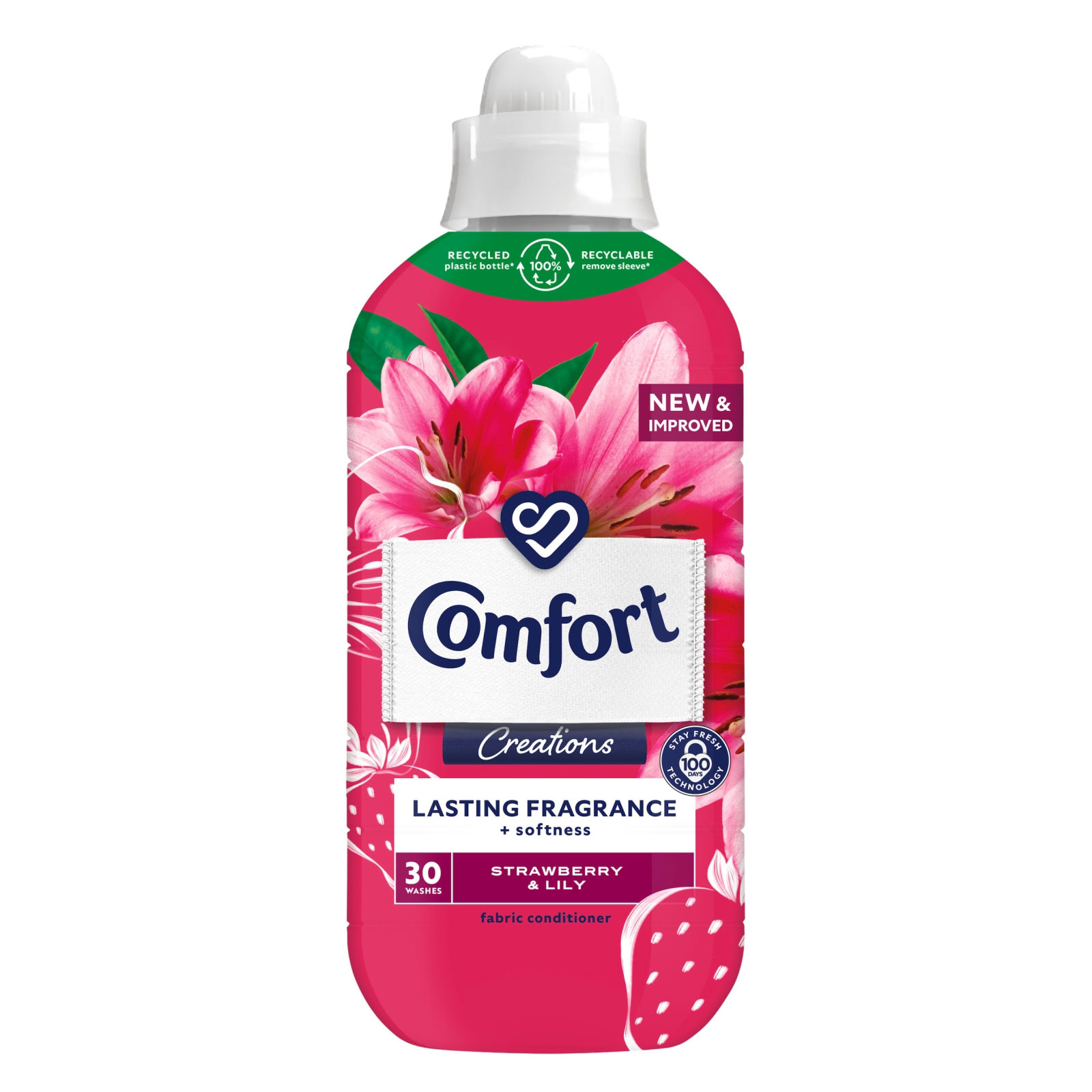 Comfort Creations Fabric Conditioner Strawberry and Lily 30 Washes 900ml Comfort Creations Fabric Conditioner Strawberry and Lily 30 Washes 900ml